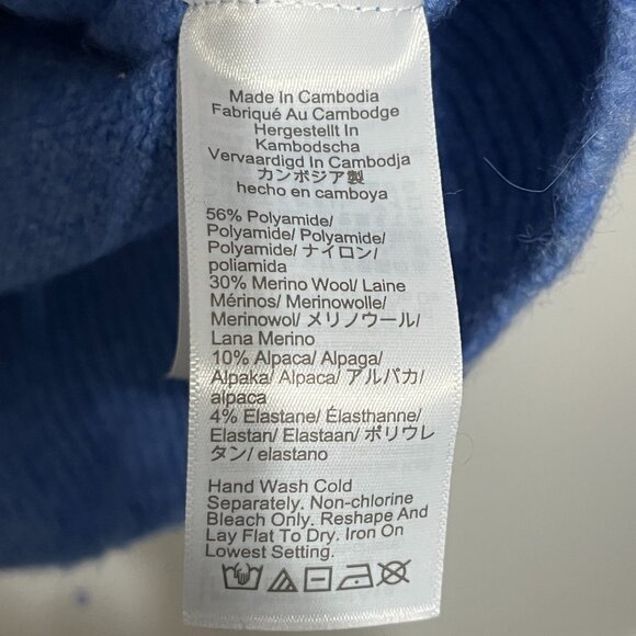 J Crew Womens Fair Isle Merino Wool Alpaca Sweater XL Blue Nordic Supersoft Yarn - Picture 7 of 8